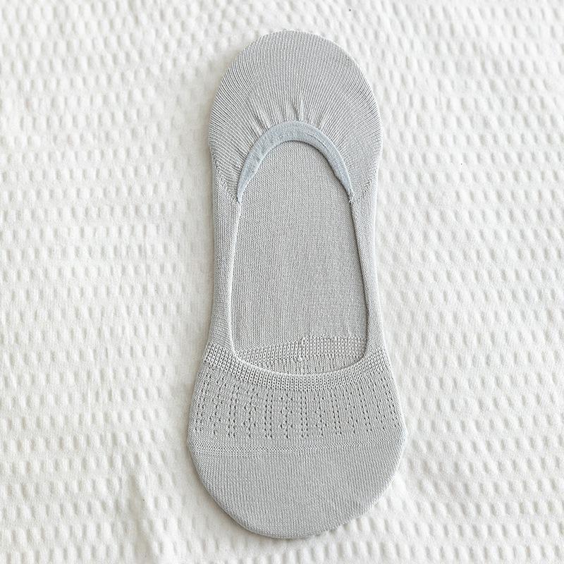 Female Summer Thin Pure Cotton Mesh Boneless Shallow Mouth Invisible Non Slip Non Drop Heel Socks