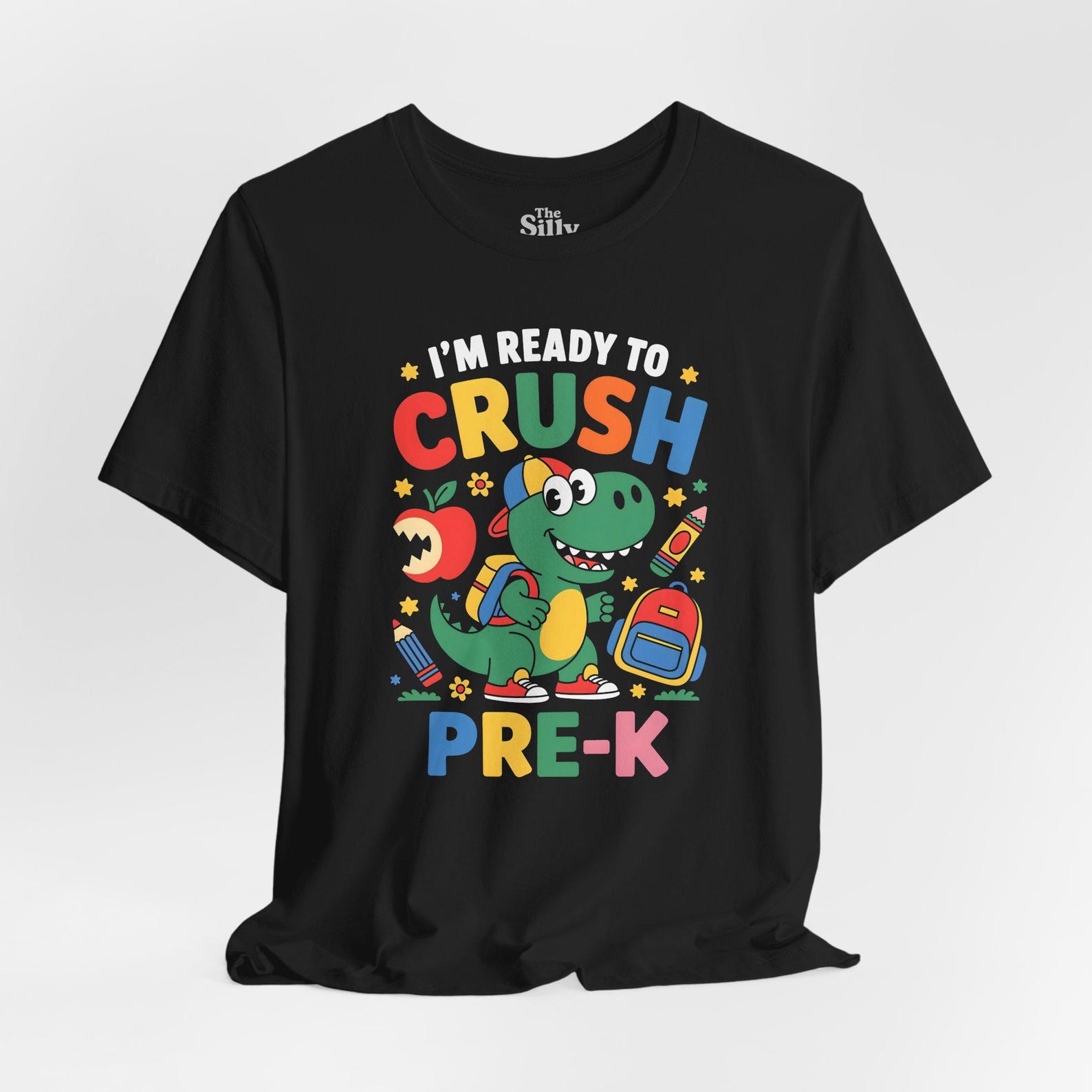 Dinosaur Pre-K T-Shirt, Back to School Dino Tee M