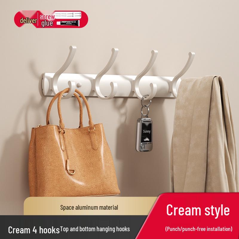 No-Drill Wall-Mounted Strong Entryway Coat & Hat Hook Rack