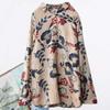 Lapel Long Sleeve Women Shirt Buttons Placket Anti-pilling Retro Shirt Top Flower Pattern Loose Cardigan Shirt Daily Garment