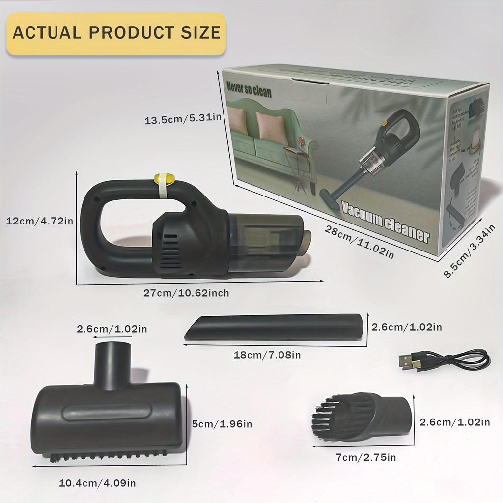 5kpa Cyclone Suction Portable Wireless Handheld Vacuum Cleaner - Rechargeable Car/Office/Home Vacuum - Strong Suction
