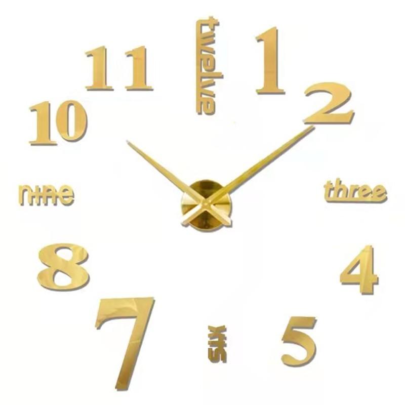 3D Wall Clock Luminous Frameless Wall Clocks DIY Digital Clock Wall Stickers Silent Clock for Home Living Room Office Wall Decor2