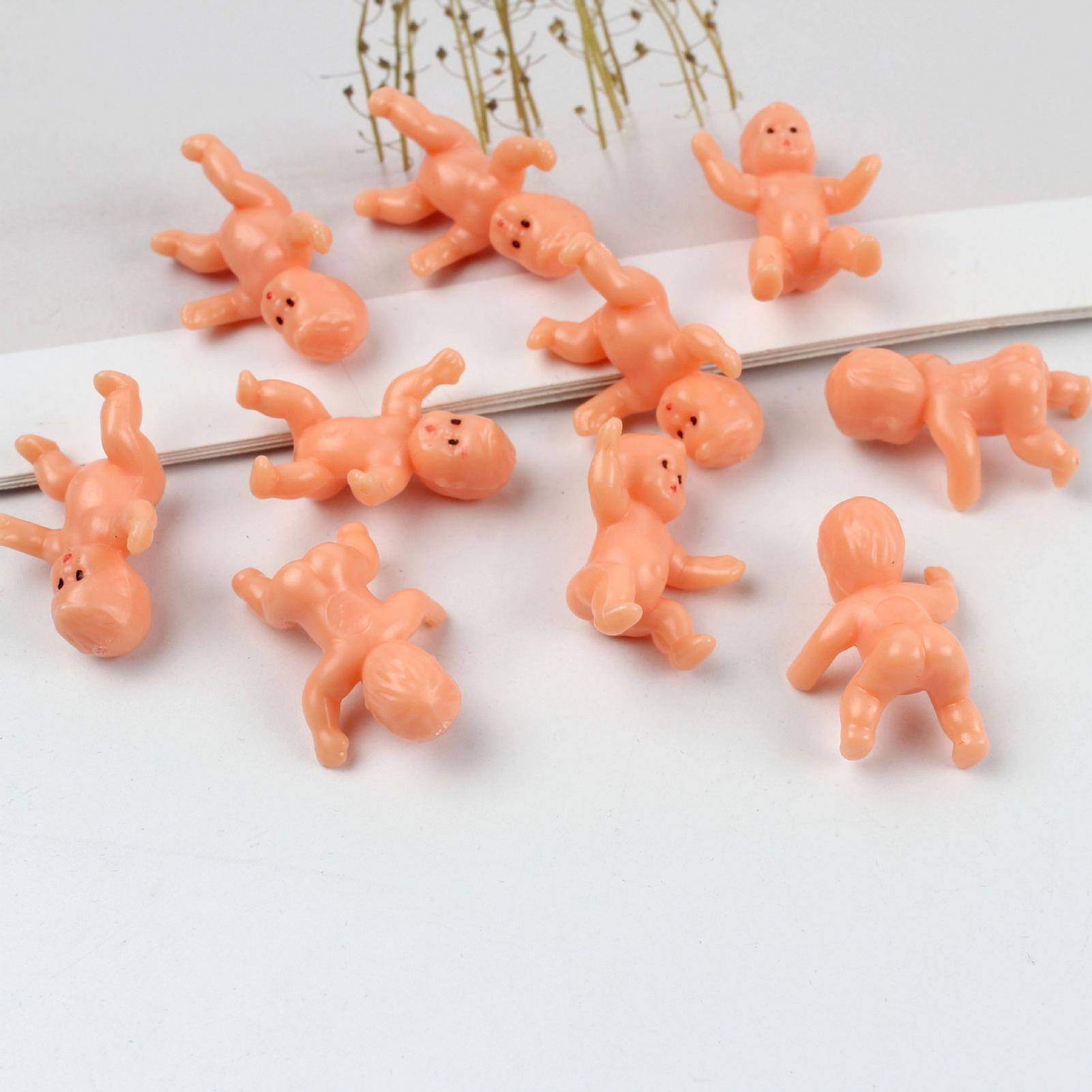 

10pcs Tiny Baby Figurines for Baby Shower Plastic Miniature Figurines of Babies for Girl Boy or Twin Baby Shower