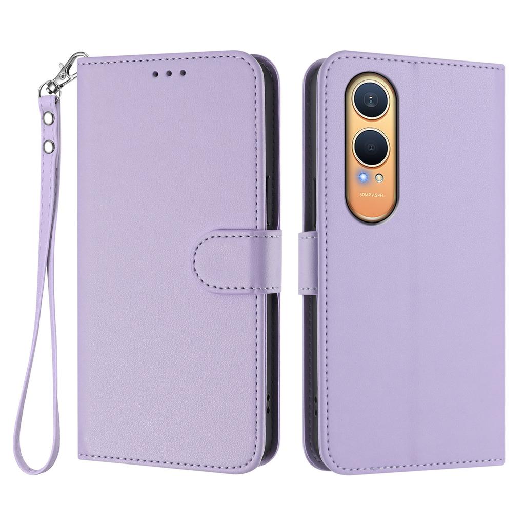 For OnePlus Nord CE4 Lite 5G Leather Case Wallet Stand Phone Cover with Wrist Strap