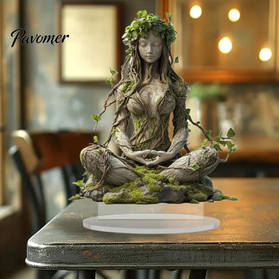 Goddess Statue Decoration 1/2/3Pcs Bohemian Acrylic 2D Boho Decor Table Sign Home Office Living Room Desktop Tabletop