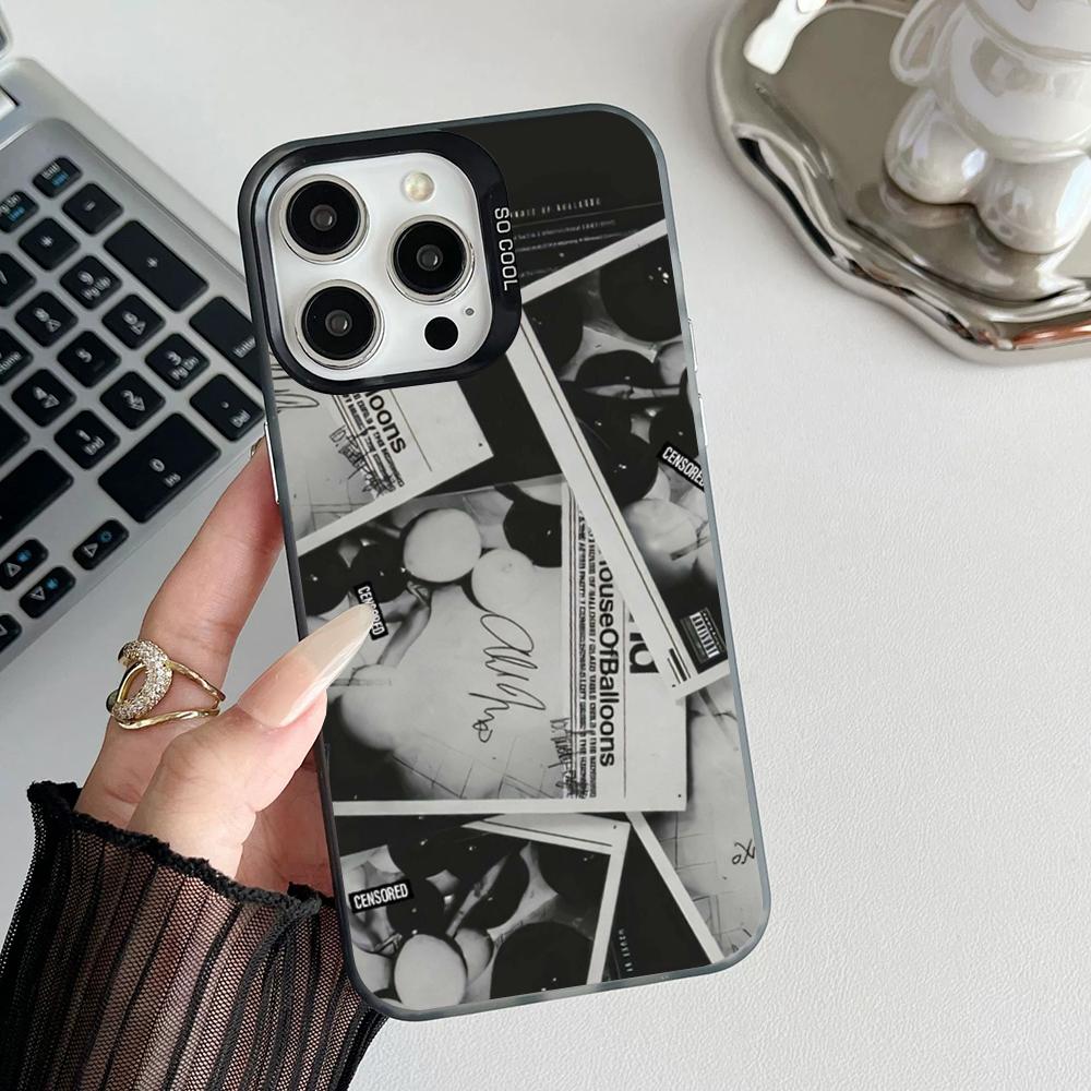 The Weeknd Phone Case Matte Colored Silver For Iphone 17 16 15 14 Pro 13 12 Air Plus 11 7 8 Max Luxury Cover