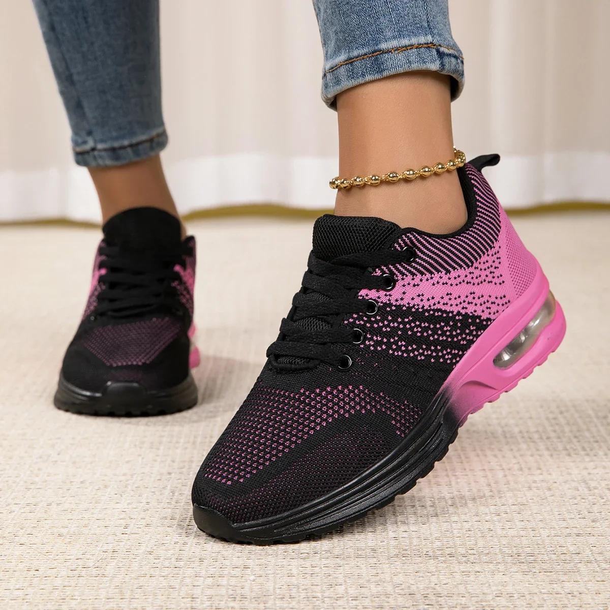 

MAEDEF Женская обувь Модные легкие кроссовки Дышащие беговые кроссовки Женские Нескользящие Удобные прогулочные туфли Для улицы Спортивные 36 розовый