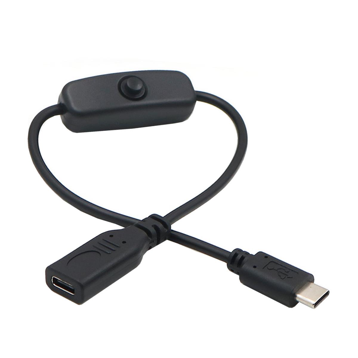 

Кабель UC-148 Type-C Male to Female Кабель USB-C з кнопкою живлення вкл/викл для ноутбука, клавіатури As Shown A