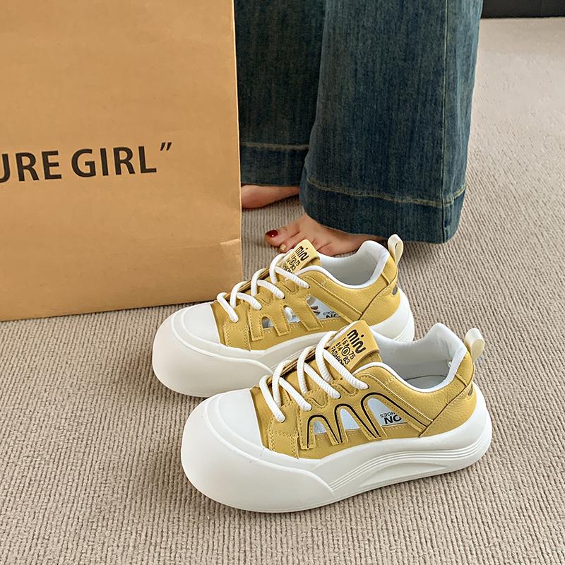 

Fashion CRLAYDK Fashion Women s Hollow Out Platform Tennis Walking Summer Casual Breathable Shoes for Ladies Skate Lace Up Sneakers 35