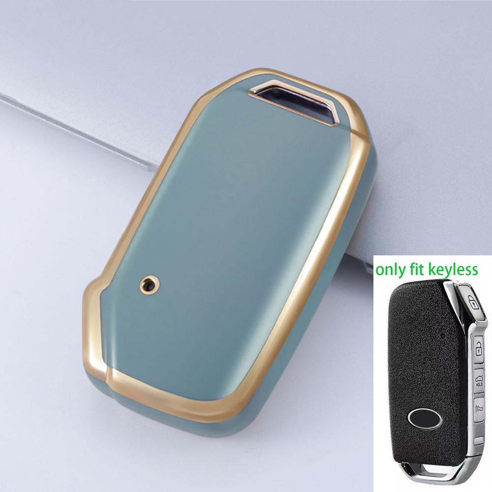 

Gold Tpu Key Cover Holder Fob For Kia Sportage 2023 Ray Sorento Soul Telluride Cerato K5 K8 K3 GT-Line Ceed Niro Seltos Case