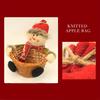 Festive Santa Hat Candy Basket - Red Checkered Fabric, Perfect for Holiday Treats & Decor. Ideal for Christmas!