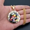 Colorful Creative Number Ball Pattern Niche Versatile Neck Necklace Jewelry Pendant Necklace