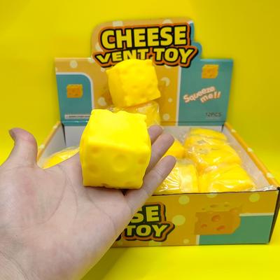Pcs 1 Square Cheese Squeeze Toys Slow Rising Push Stress Easing Sensory Toy Soft Cheese Stress Toy Christmas Present