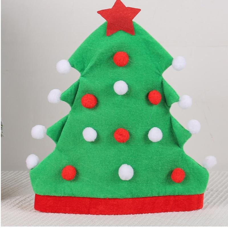 Traditional Santa/Christmas Tree Hat Headgear Christmas Festival Theme Accessory For Adults Kids Family Gathering Decors