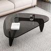 Modern Minimalist Round Tempered Glass Coffee Table