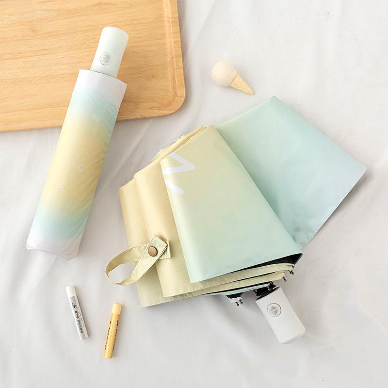 

Полностью автоматический складной зонт от солнца с градиентом мороженого, женский непромокаемый солнцезащитный крем, анти-УФ-зонт, как от дождя, так и от дождя