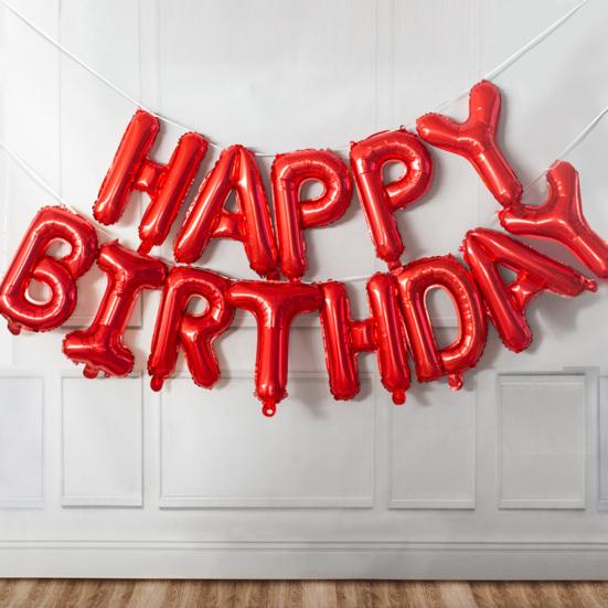 Happy Birthday Balloons Reusable Festive Fine Workmanship Birthday Party  Decorations Banner Balloons for Gathering