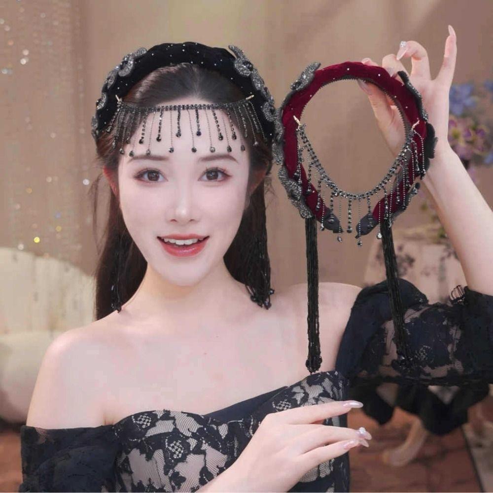 Exquisite Braid Flower Hair Hoop Sweet Elegant Headband Photo Props Wide Hair Band  Holiday Decor