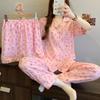 Leopard Print Women's Summer Short-Sleeve Cotton Pajama Set