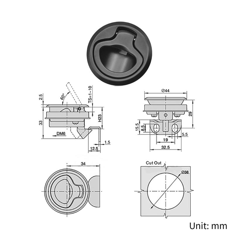 Boat Flush Pull Hatch Slam Latch Hatch Locking Locker Deck Accessories Universal