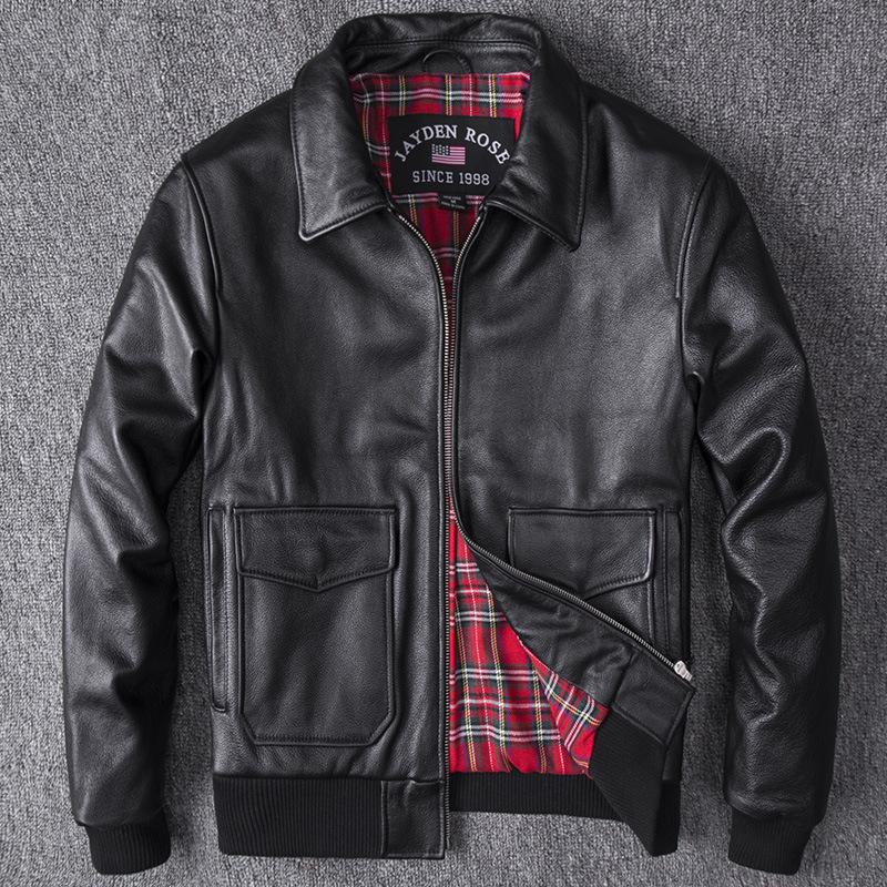 

Новая куртка из искусственной кожи Мужская короткая приталенная кожаная куртка Летный костюм Модная куртка XXXL чёрный