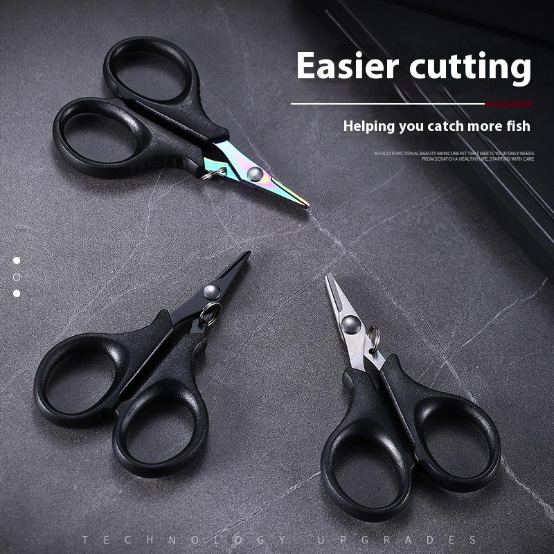 Titanium Coating Stainless Steel Fishing Scissor Plier Cut Pe Braid Line Cutter Plies Carp Fishing Accessories Tools