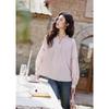 Iris Jacquard Ruffle Cotton Blouse