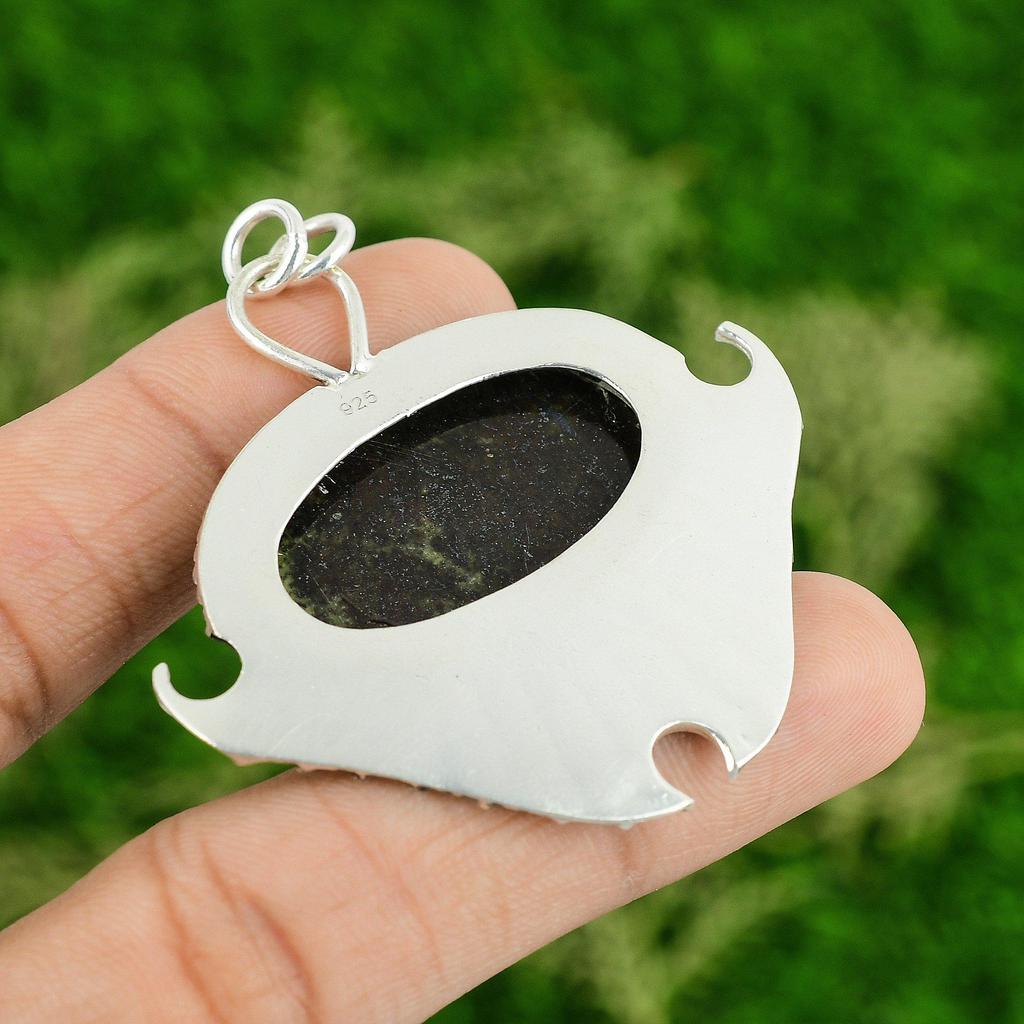 Daughters Day Deal Sterling Silver Natural Australian Serpentine Wife Pendant