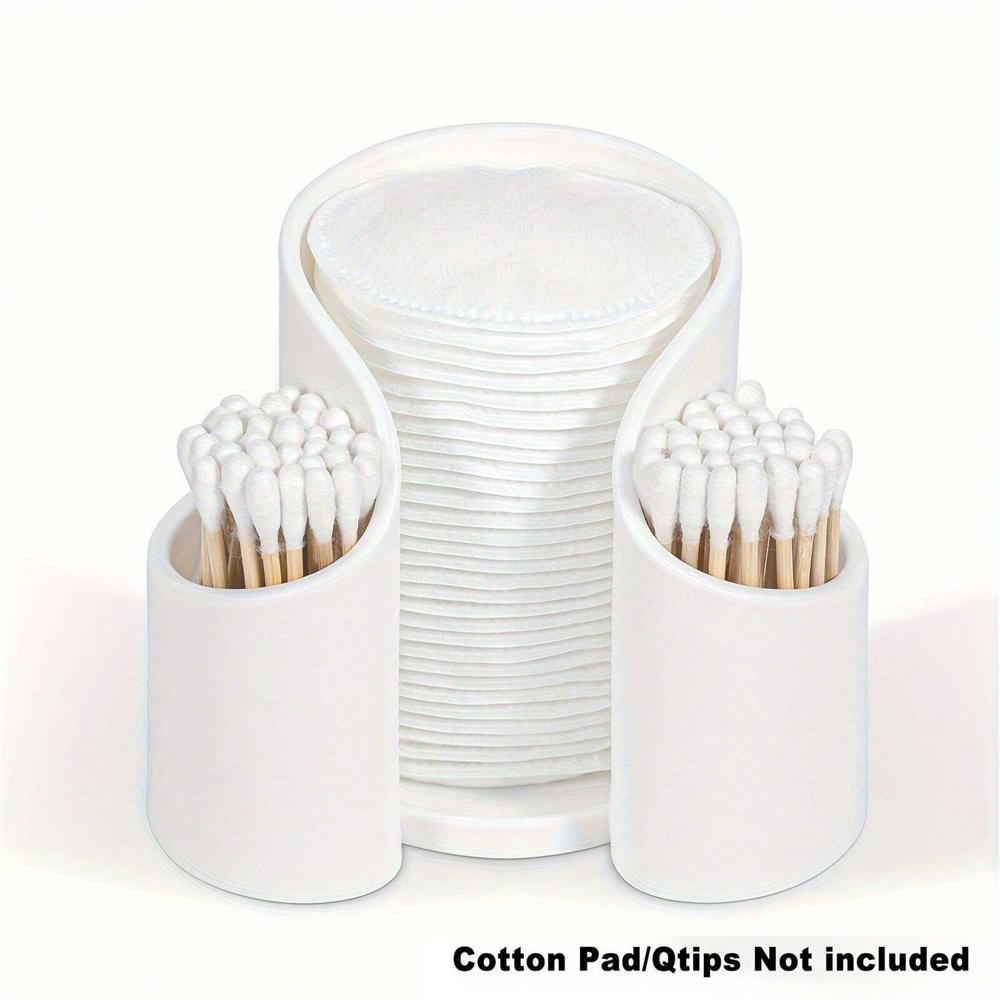 1pc Qtip Holder Clear Cotton Swab and Cotton Balls Organizer Transparent Bathroom Storage Container for Makeup Accessories
