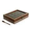 Sheesham Wooden Spice Box for Kitchen with Spoon (12 Partitions, Non Detachable, 90 Ml, Brown)