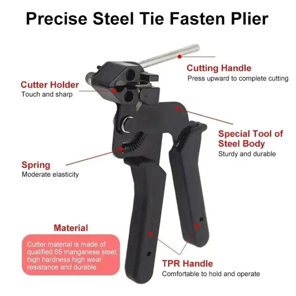 Adjustable Cable Tie Metal Pliers Zip Cutter Fastening Strap Cutter Tensioner Fastening Tool