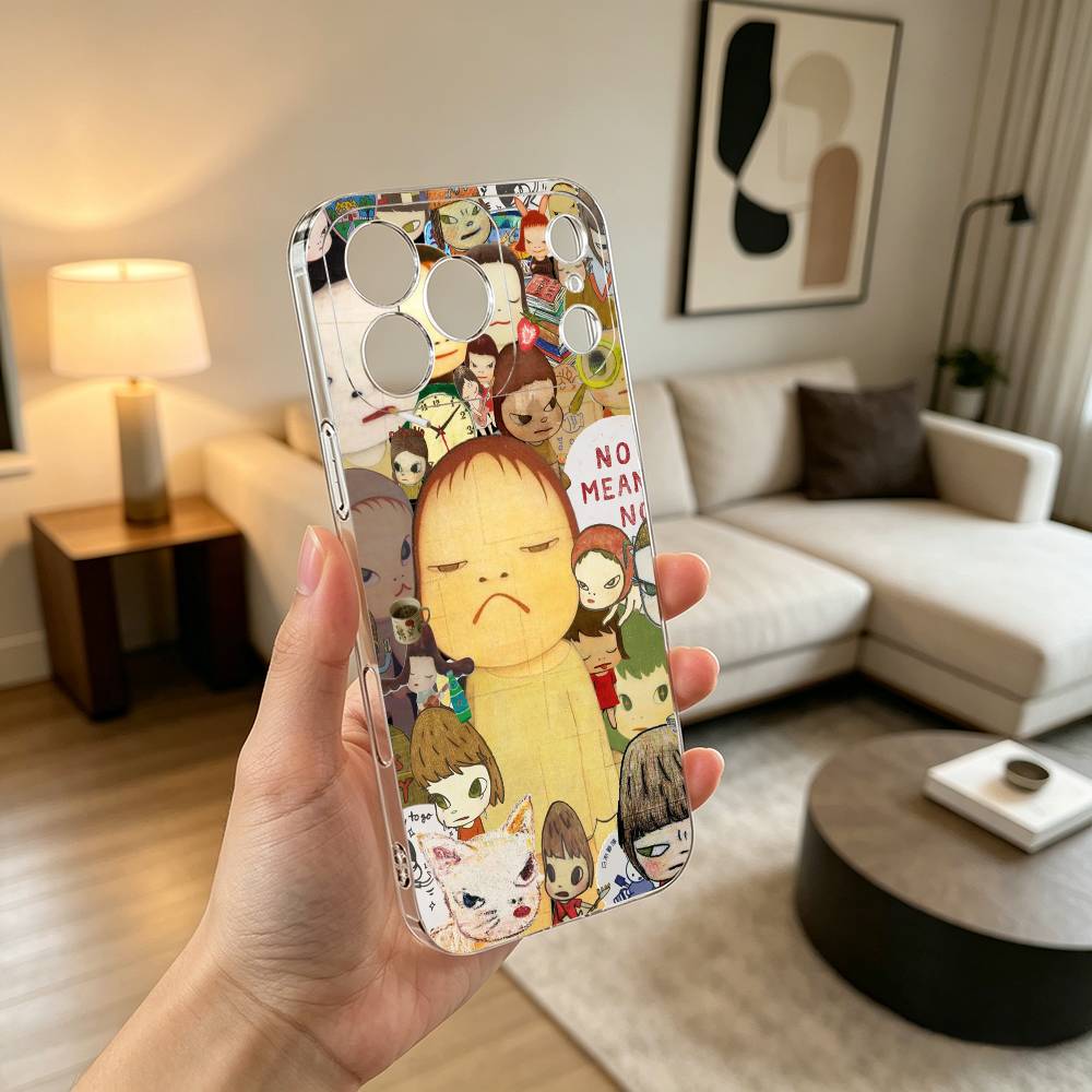 Cute Y-Yoshitomo N-Nara  Phone Case Transparent Silicone Soft For iPhone 17 16 15 14 13 12 11 Mini Pro Max Plus