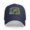 New Wack crazy cat hissing yellow blue Baseball Cap dad hat Kids Hat Mens Caps Womens