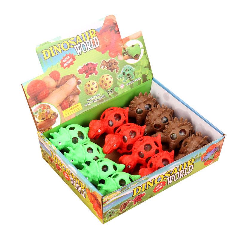 Dinosaur Grape Balls Fidget Toy Steamed Stuffed Dinosaur Squeeze Toy Slow Rising Kawaii Dinosaur Stress Relief Toys Kids Gift
