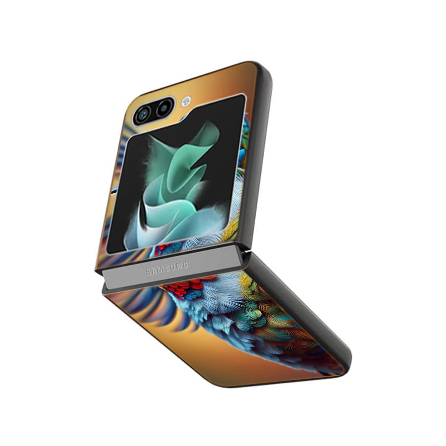 The Spirit of Hummingbirds Phone Case For Samsung Z Flip 7 6 5G Galaxy Z Flip4 Z Flip5 Z Flip3 Coque Black Hard PC Shell Protect