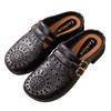 Yuzhihao Women's Summer Slip-On Perforated Sandals - Fashionable Flat Style