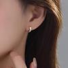 Color Love Ear Buckle Niche Design Sense Simple and Sweet Personality Circle Earrings