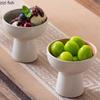 Ceramic High Footed Bowl Ice Cream Cup Dessert Plate Snack Bowl Sasebo Bowls Fruit Plate Candy Platter Dim Sum Dish Cake Plates