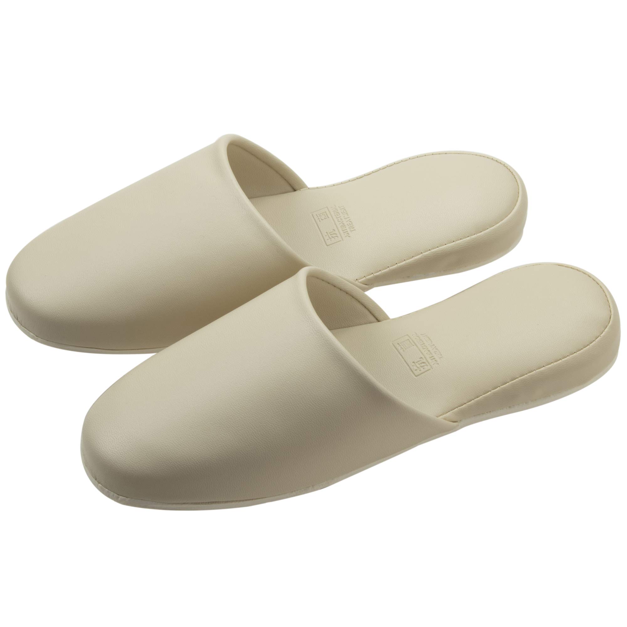 

Nippon Vinyl For For For Commercial Antibacterial 348692 Slippers, Leather, Pastel, Toilet, Guests, Use, Shoes, 26cm, Beige,