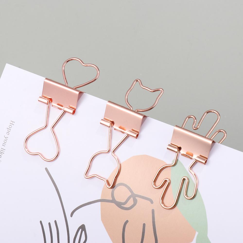 10pcs High Quality Stationery Book Mini Paper Clip Binder Clips Office Supplies Metal