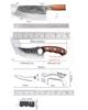 WXCOO Stainless Steel Kitchen Knife Household Fruit Utility Knife for Meat Cutting Boning Knife for BBQ Cooking Kitchen Supplies