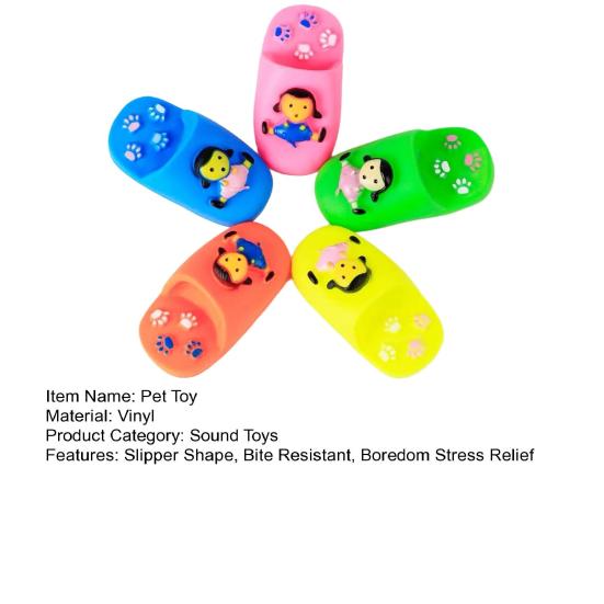 Girl Slipper Dog Chew Toy Bite Resistant Squeaky Simulated Slipper Shoes Pet Toy Boredom Stress Relief Puppies Teething Cleaning Toy