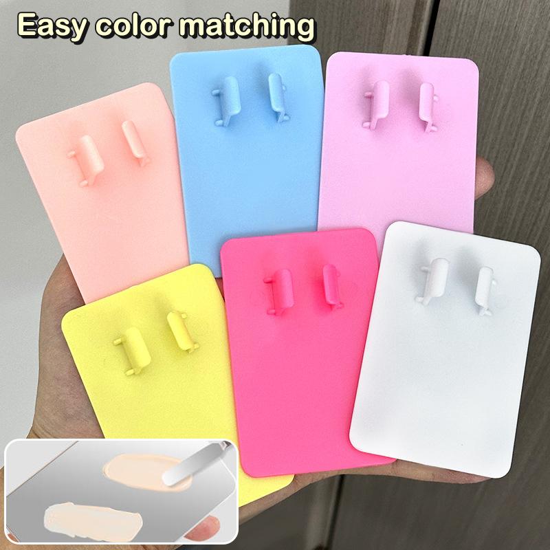 Colorful Palette Tray Mixing Ring Makeup Toner Spatula Liquid Mixing Foundation Cream Blending Cosmetic Make Up Tool For Travel