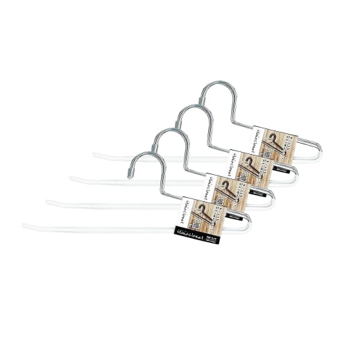 

Shinko Hanger Non-Slip Trouser Hangers, Made in Japan, White, Set of 8, Non-Slip Clothes Hangers for Trousers and Bottoms, Anti-Slip, Slip-Resistant