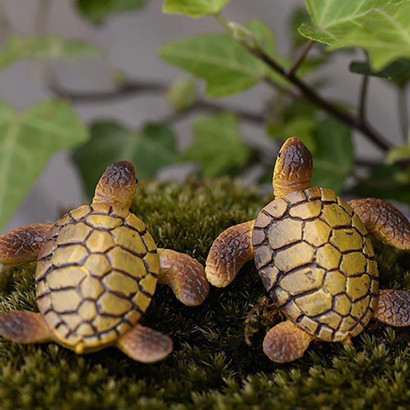 3PCS   Mini Animal Model Resin Ornaments Aquarium Fish Tank Home Landscape Decoration