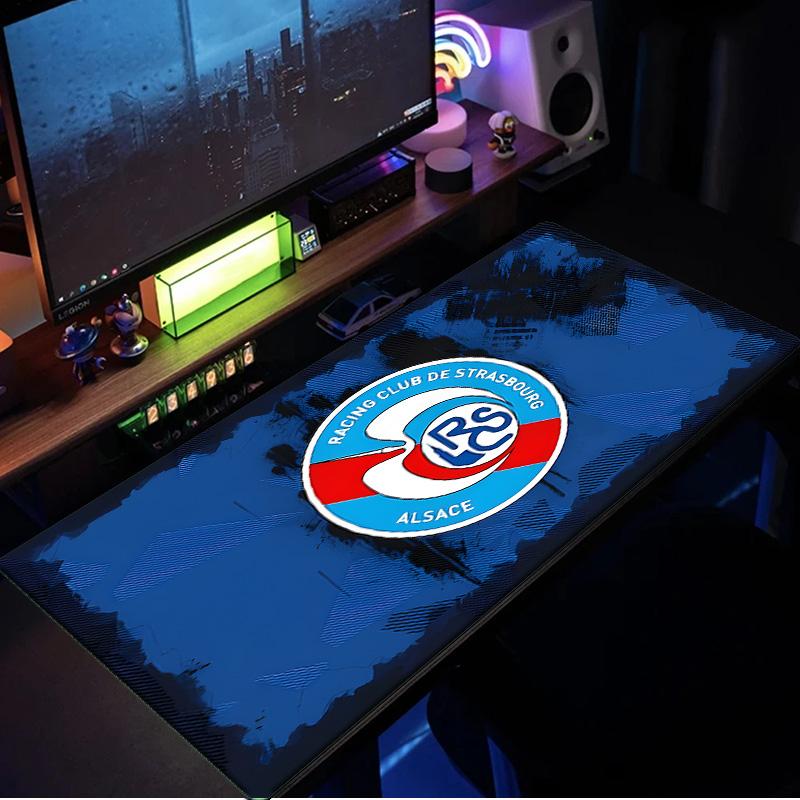 Racing Club Strasbourg Crest Mouse Pad, Rubber Base, Mouse Pad for Gamers and Office Use, Gaming Desk , Easy To Clean Mat Christmas fan gifts
