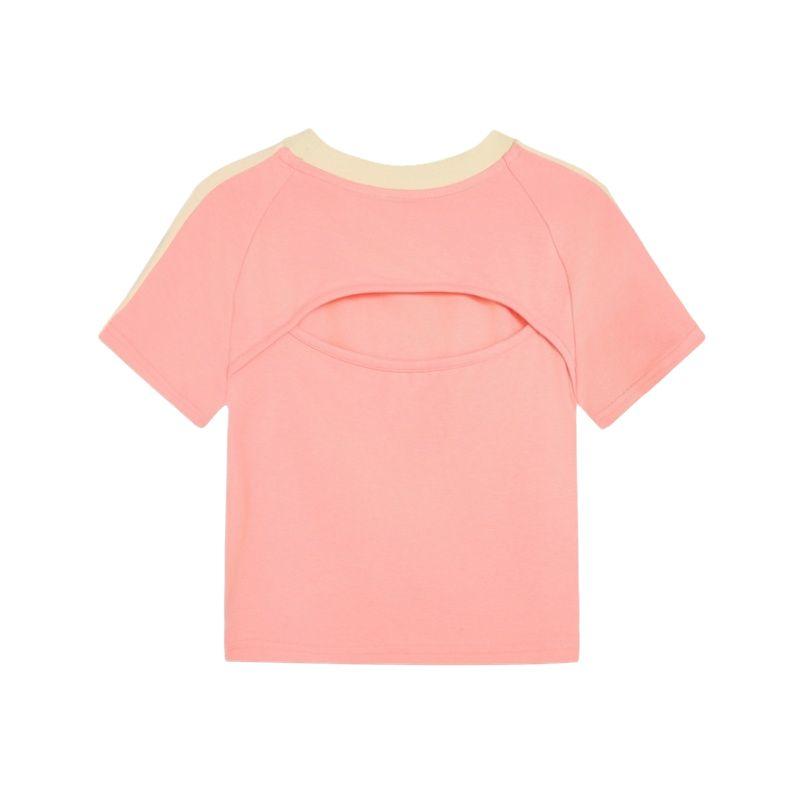 New PUMA DARE TO Raglan Sleeve T Shirt Women's Peach Pink 18 633249-18