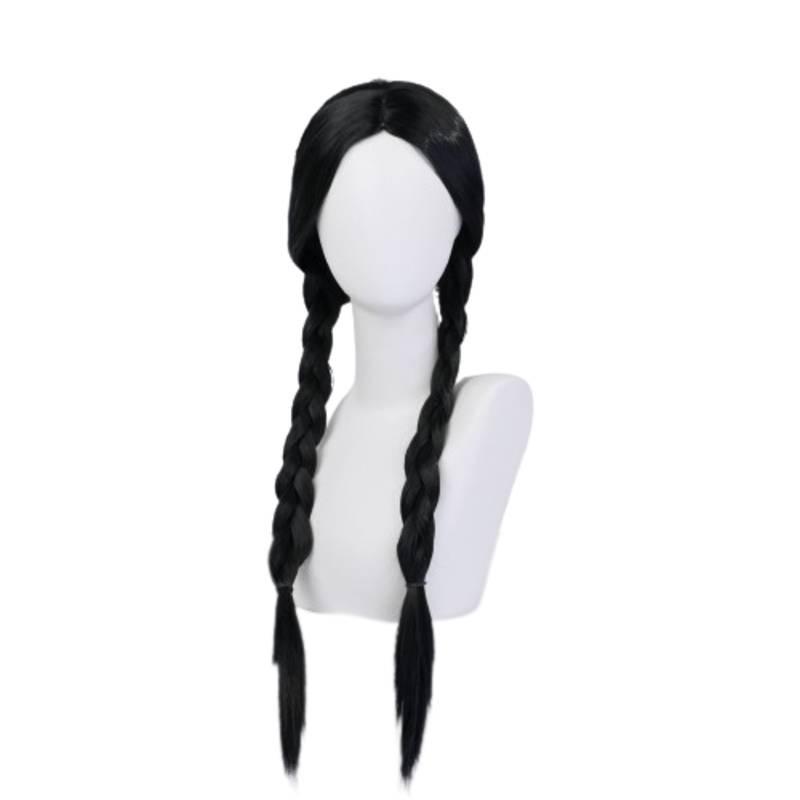 Long Black Cosplay Wig With Straight Hair For Women 65-70cm Length