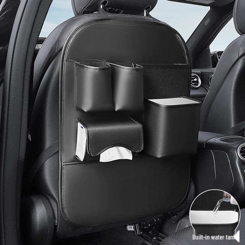 Cartoon Car Seat Back Organizer: Multifunctional Kick Mat & Storage Bag