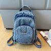 Lightweight Denim Backpack Women's Outdoor Travel Multifunctional Chest Bag Shoulder Crossbody Bag